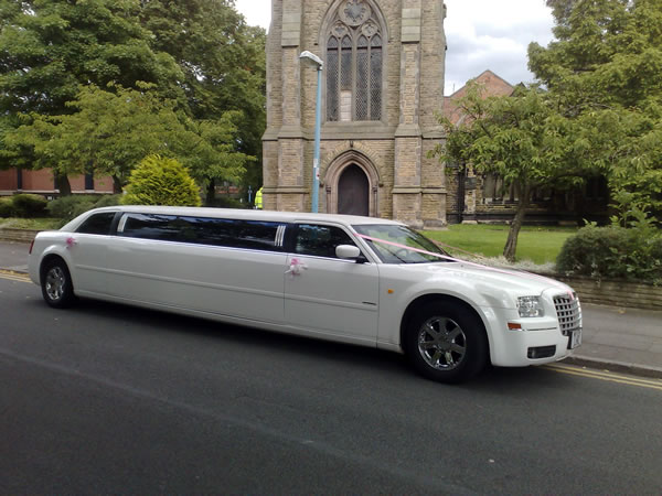 White Chrysler Limo Hire 